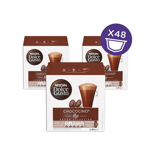 كبسولات نسكافيه دولتشي غوستو شوكوشينو – 3 عبوات (48 كبسولة) | مشروب الشوكولاتة الساخنة الفاخر