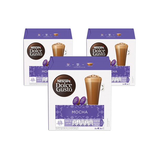 كبسولات نسكافيه دولتشي غوستو موكا – 3 عبوات (48 كبسولة) | مزيج القهوة والشوكولاتة